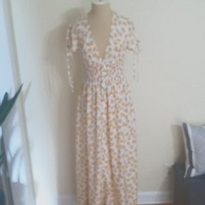 Ditsy Floral Plunge Tea Dress
